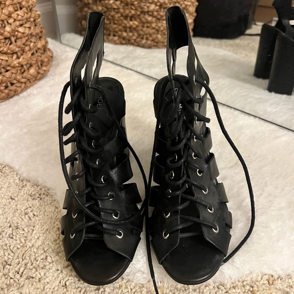 Shoemint Caged Lace-Up Heels (NWT) - Picture 1 of 5